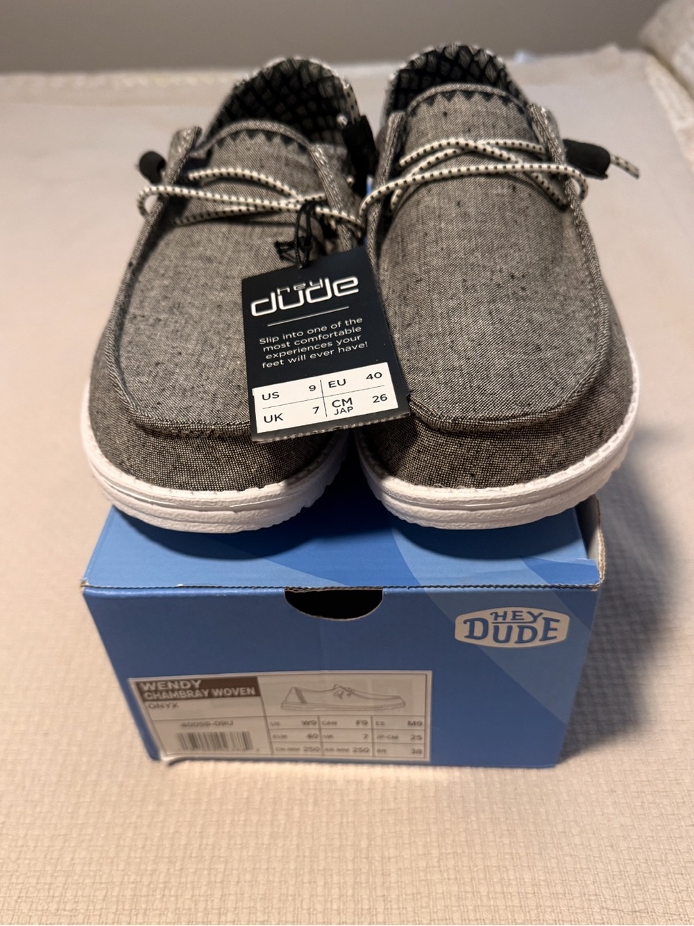 Hey Dude Onyx Chambray Woven Slip-On Loafer